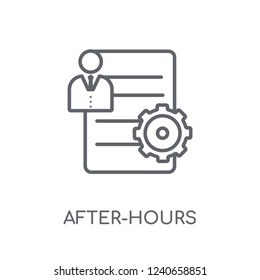 After-hours dealing linear icon. Modern outline After-hours dealing logo concept on white background from business collection. Suitable for use on web apps, mobile apps and print media.