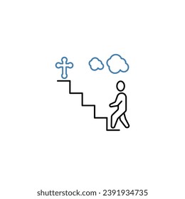 afterlife concept line icon. Simple element illustration. afterlife concept outline symbol design.