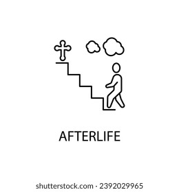 afterlife concept line icon. Simple element illustration. afterlife concept outline symbol design.