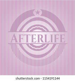 Afterlife pink emblem. Retro