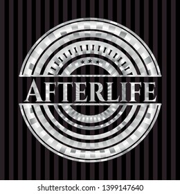 Afterlife silver emblem. Vector Illustration. Mosaic.