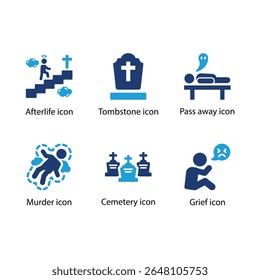 Afterlife, Tombstone, Pass away, Murder, Cemetery, Grief icon