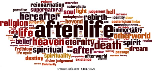 Afterlife Word Cloud Concept. Vector Illustration