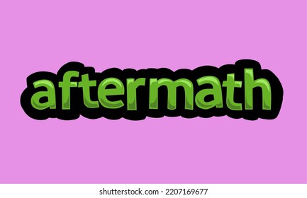AFTERMATCH writing vector design on a pink background very simple and very cool