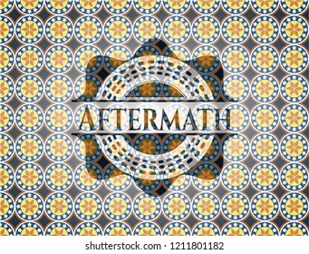 Aftermath arabesque badge. arabic decoration.