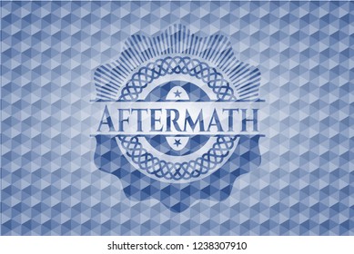 Aftermath blue hexagon badge.