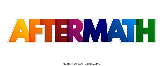 Aftermathe bunter Text Zitat, Concept-Hintergrund