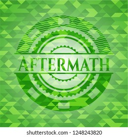 Aftermath green emblem with mosaic background