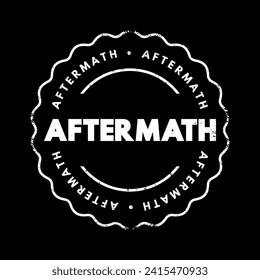 Aftermath text stamp, concept background