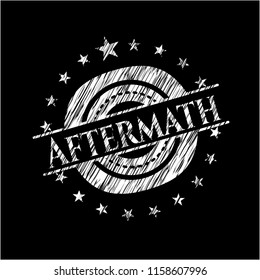 Aftermath written on a chalkboard