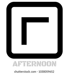 Afternoon conceptual graphic icon. Design language element, graphic sign.