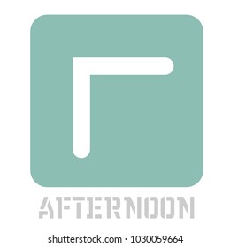 Afternoon conceptual graphic icon. Design language element, graphic sign.