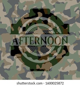 Afternoon on camouflage pattern. Vector Illustration. Detailed.