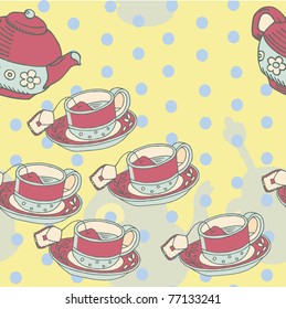 afternoon tea. seamless design
