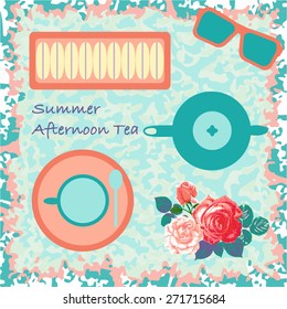 Afternoon tea in the summer countryside?vector