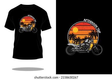 Afternoon trip retro t shirt design