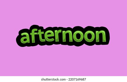 AFTERNOON writing vector design on a pink background very simple and very cool