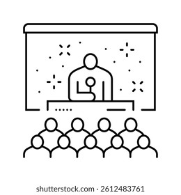afterparty rave retro line icon vector. afterparty rave retro sign. isolated contour symbol black illustration