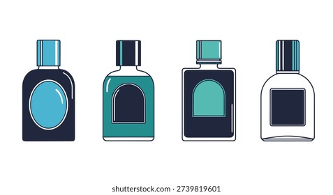 Aftershave Bottle creative bold tone vector