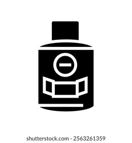 aftershave bottle men cosmetic glyph icon vector. aftershave bottle men cosmetic sign. isolated symbol illustration