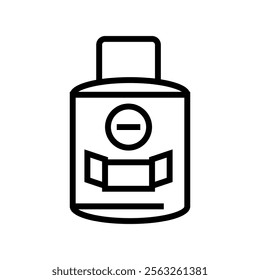 aftershave bottle men cosmetic line icon vector. aftershave bottle men cosmetic sign. isolated contour symbol black illustration