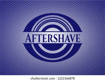 Aftershave emblem with jean high quality background