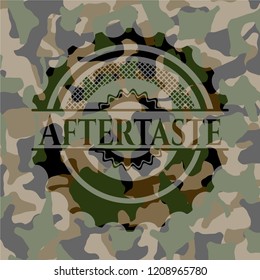 Aftertaste on camouflaged texture