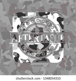 Aftertaste on grey camouflaged pattern