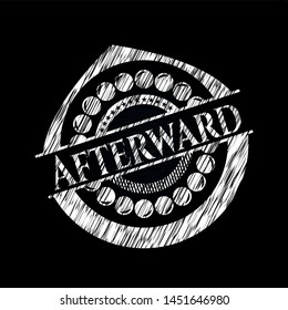Afterward with chalkboard texture. Vector Illustration. Detailed.