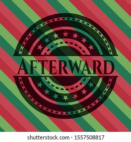 Afterward christmas emblem background. Vector Illustration. Detailed.