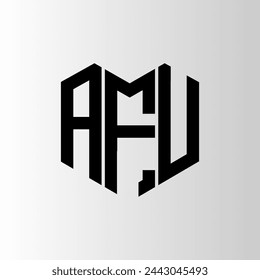 AFU letter logo abstract design. AFU unique design. AFU.
