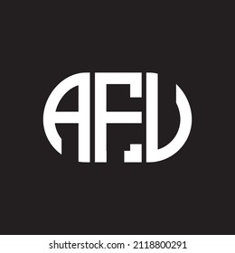 AFV letter logo design on black background. AFV creative initials letter logo concept. AFV letter design.

