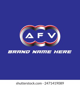 AFV letter logo vector unique attractive creative modern initial design white color on blue color background AFV letter logo icon design
