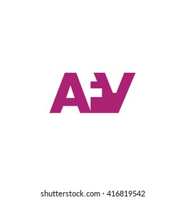 AFV Logo. Vector Graphic Branding Letter Element. White Background
