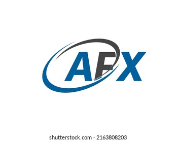 Letra AFX diseño creativo elegante del logo de swoosh