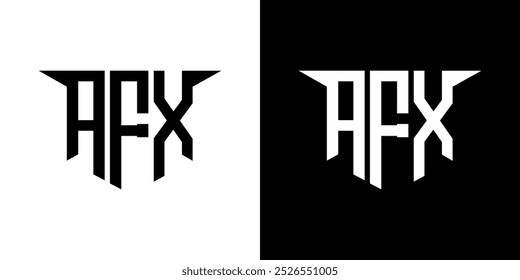 Diseño de logotipo de letra AFX con fondo blanco en ilustrador, estilo de superposición de fuente de alfabeto moderno de logotipo de Vector, diseños de caligrafía para logotipo, póster, invitación, etc.