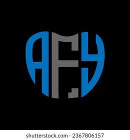 Logo de la carta AFY diseño creativo. Un diseño único.
