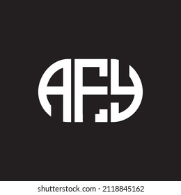 AFY letter logo design on black background. AFY creative initials letter logo concept. AFY letter design.

