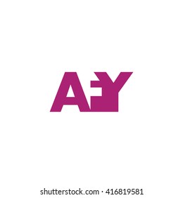 AFY Logo. Vector Graphic Branding Letter Element. White Background