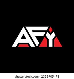 Diseño del logotipo de la letra del triángulo AFY con forma de triángulo. Monograma de diseño del logotipo del triángulo AFY. Plantilla de logotipo vectorial de triángulo AFY con color rojo. Logo triangular AFY Diseño sencillo, elegante y lujoso.