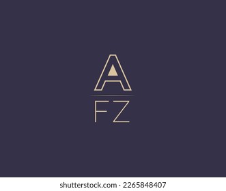 AFZ letter logo design modern minimalist vector images