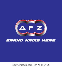 AFZ letter logo vector unique attractive creative modern initial design white color on blue color background AFZ letter logo icon design
