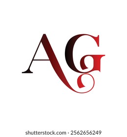 ag abstract alphabet vector icon design monogram, initial letters logo emblem