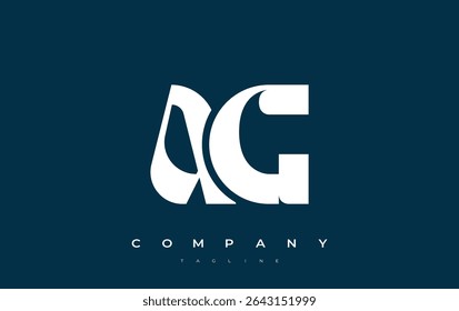 AG Abstract Geometric Logo Design. Modern and elegant logo design with simplistic typography elements, showcasing branding excellence.