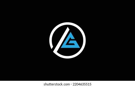 AG, monograma del logotipo de letras abstractas