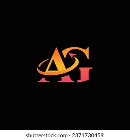 Diseño de logotipo creativo aeroespacial AG