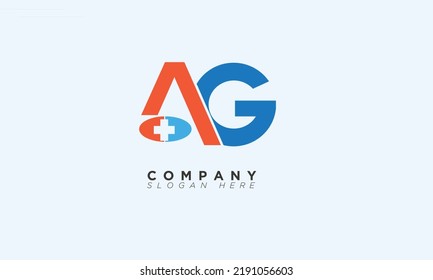 AG Alphabet letters Initials Monogram logo