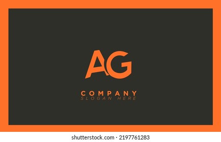 AG Alphabet letters Initials Monogram logo GA, A and G