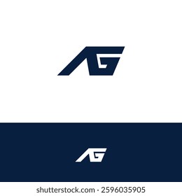 AG Alphabet letters Initials Monogram logo GA, A and G