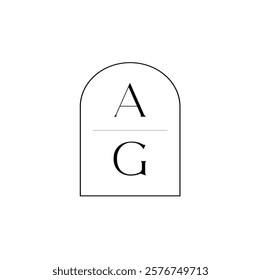 AG Classic Monogram.Modern Creative AG Logo Design. icon initial Based Monogram and Letters in Luxury vector.